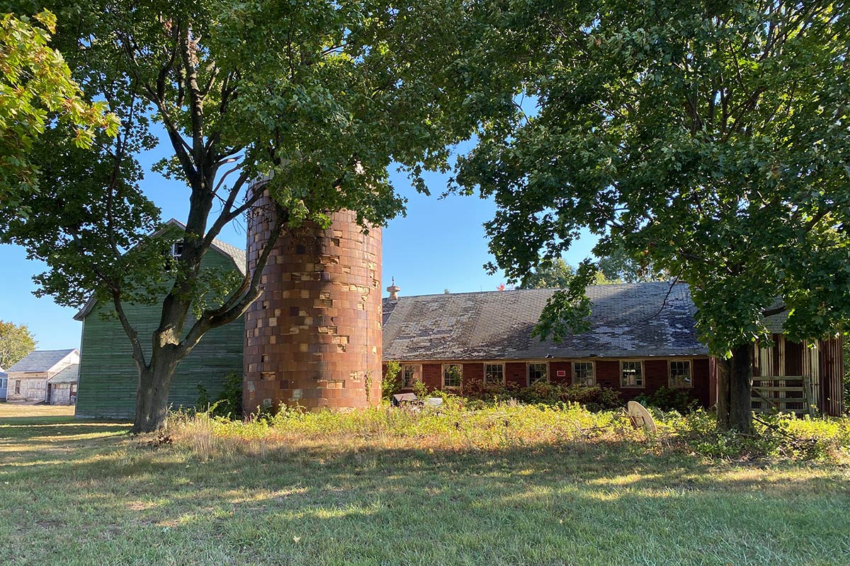 silo and barn