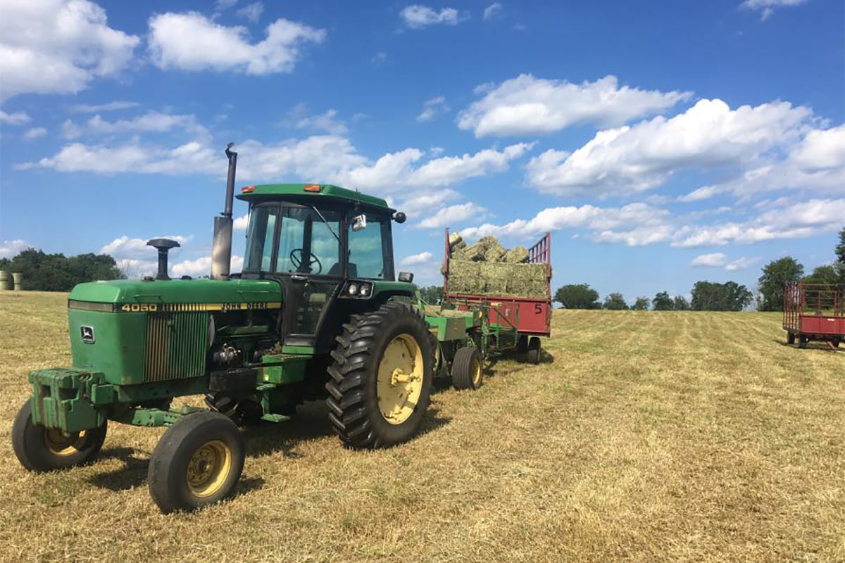 tractor in field