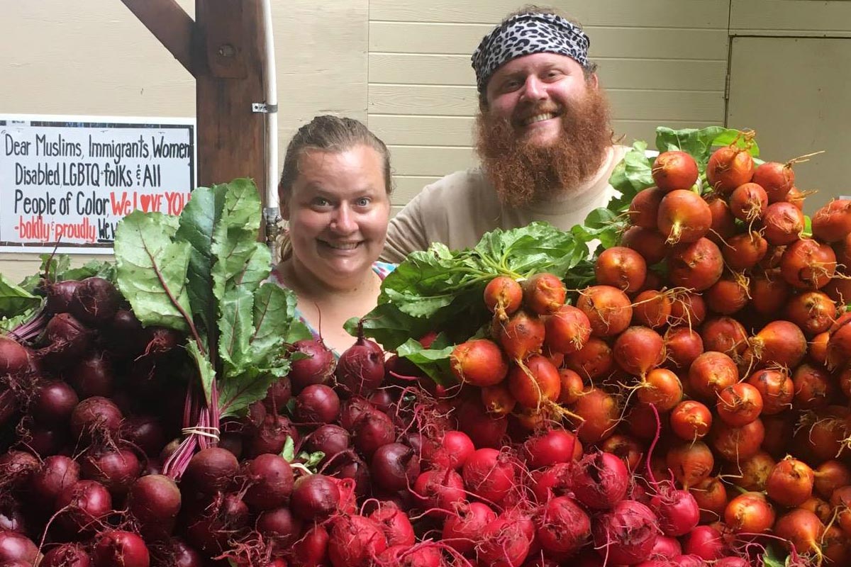 Farm stand of turnips